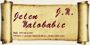 Jelen Malobabić vizit kartica
